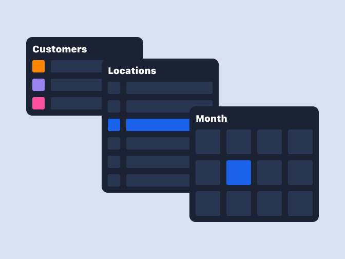 Illustration for all supported filter types